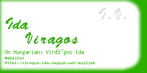 ida viragos business card